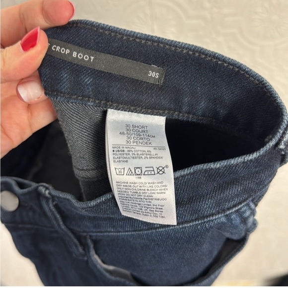 Banana Republic High Rise Crop Bootcut Boot Jeans Denim Dark Wash 30 Short - Picture 6 of 8